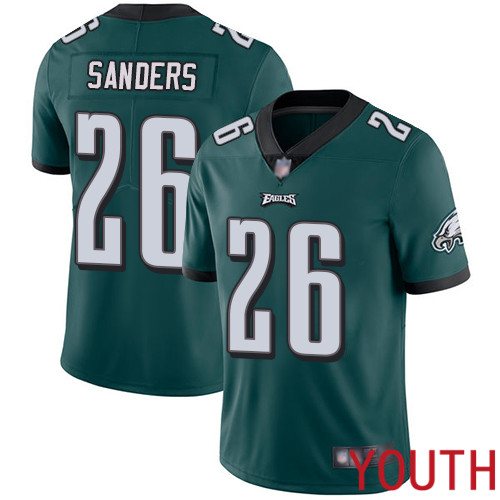 Youth Philadelphia Eagles #26 Miles Sanders Midnight Green Team Color Vapor Untouchable NFL Jersey Limited